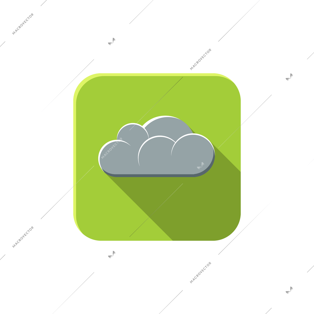 Social media composition with square shaped icon with cloud image vector illustration