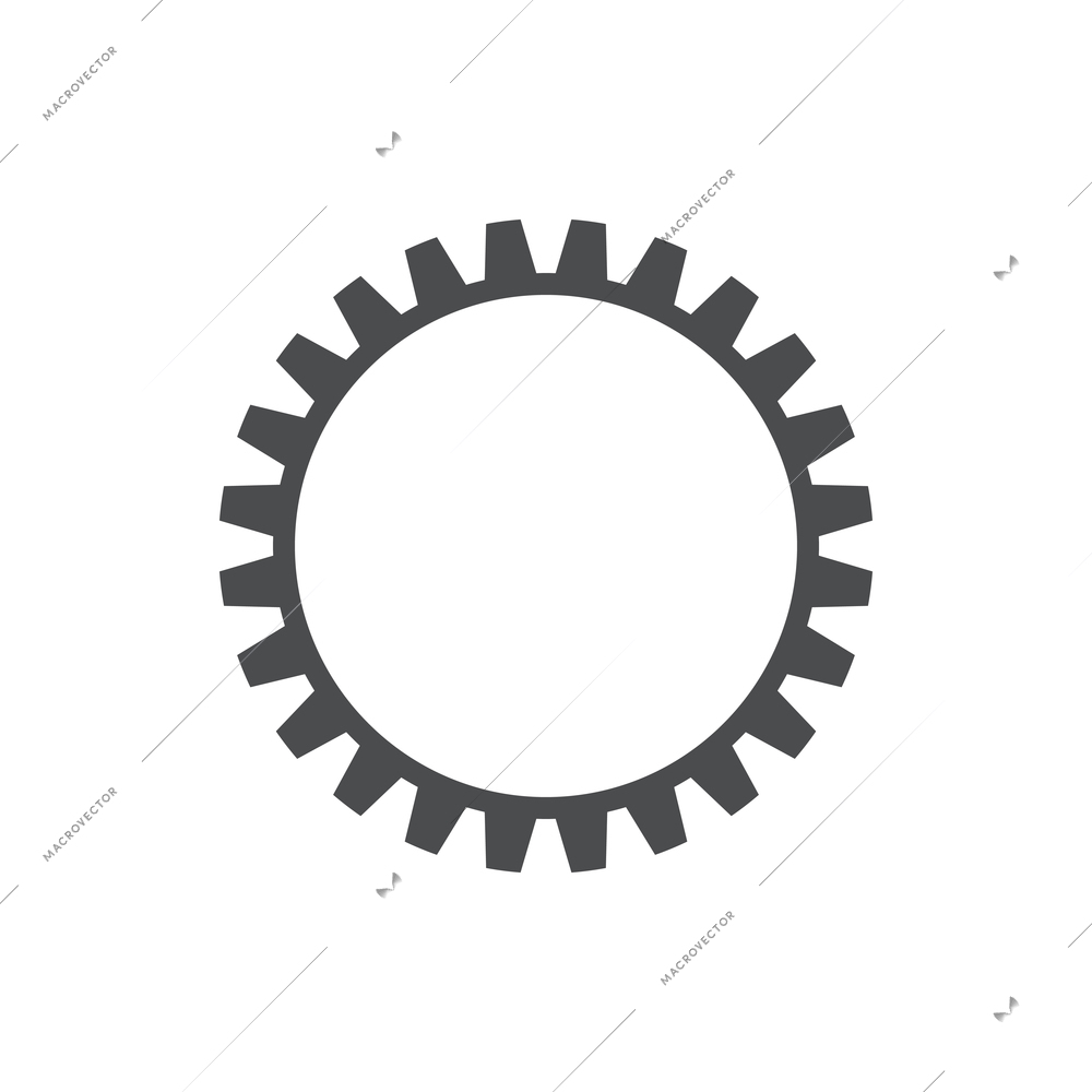 Cogwheel on white background flat icon vector illustration