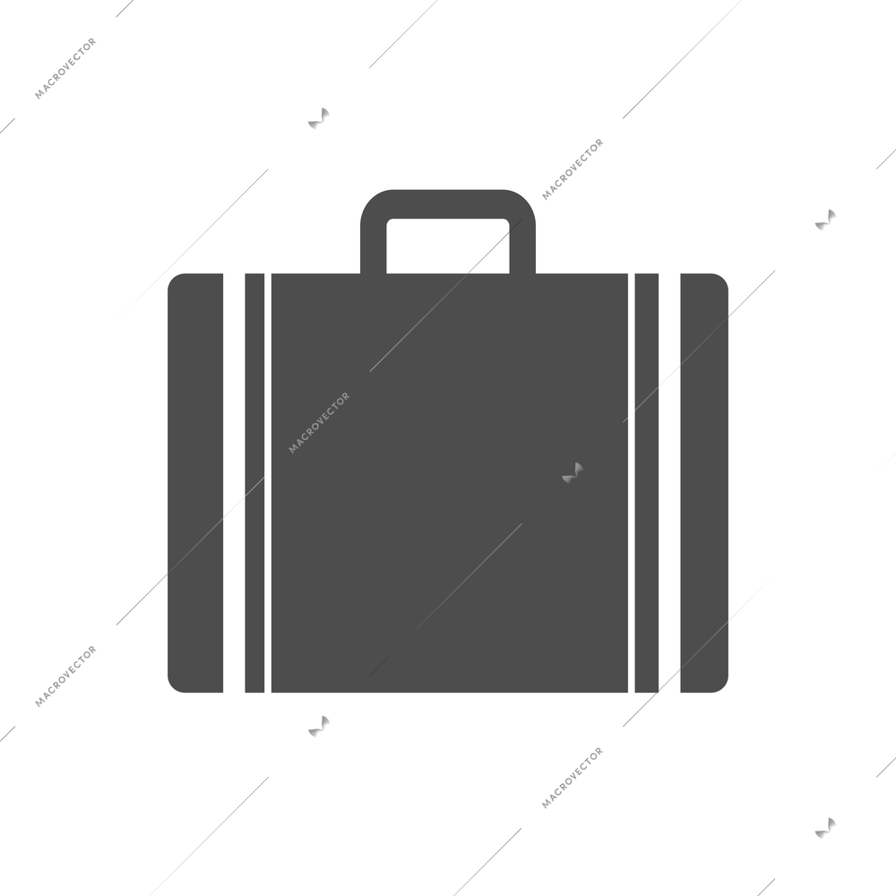 Travel suitacase icon on white background flat vector illustration