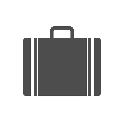 Travel suitacase icon on white background flat vector illustration