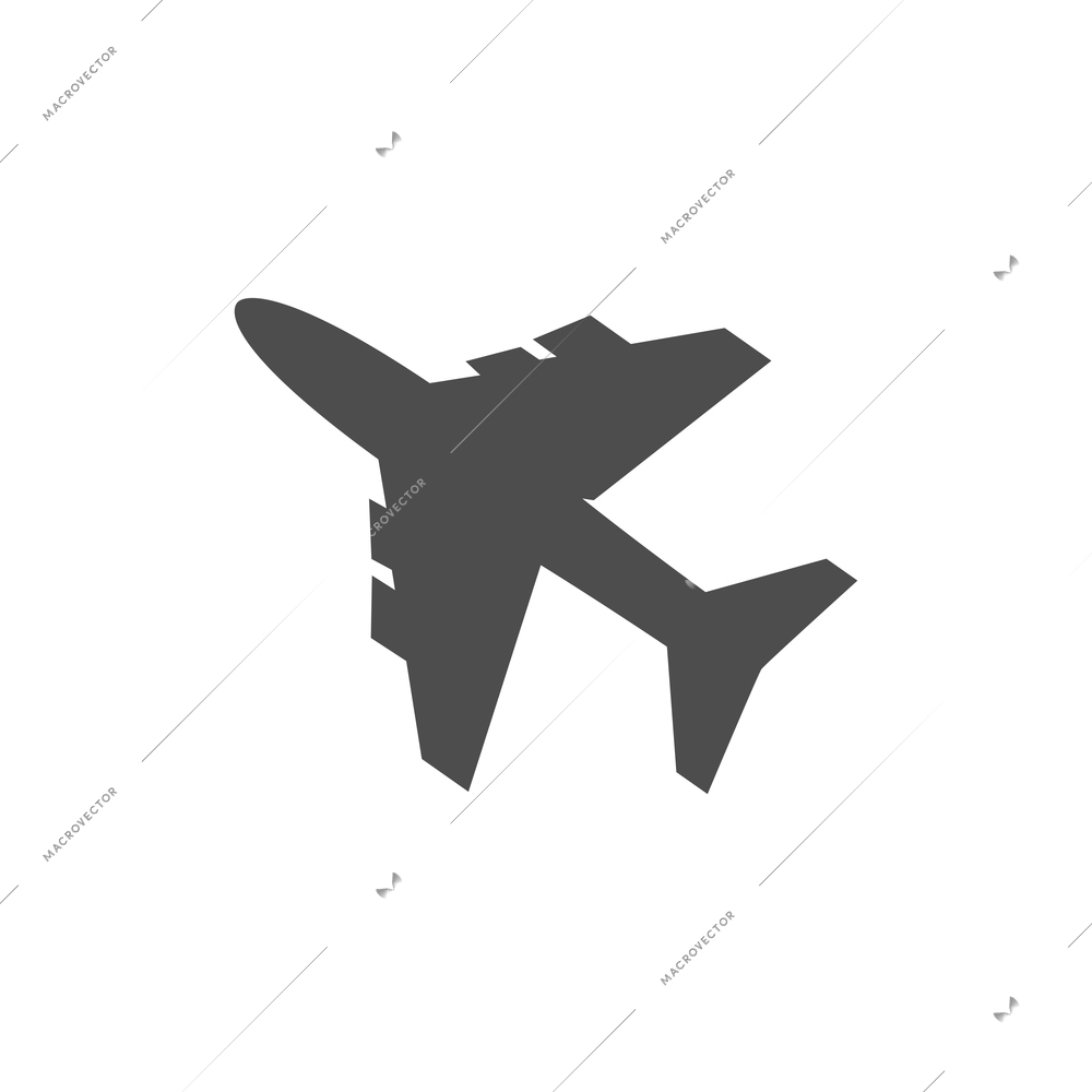 Flat travel pictogram with airplane on white background vector illustration