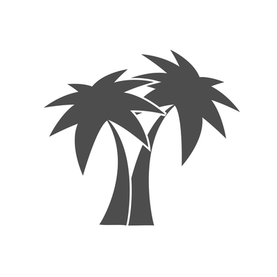 Two palms flat pictogram on white background vector illustration