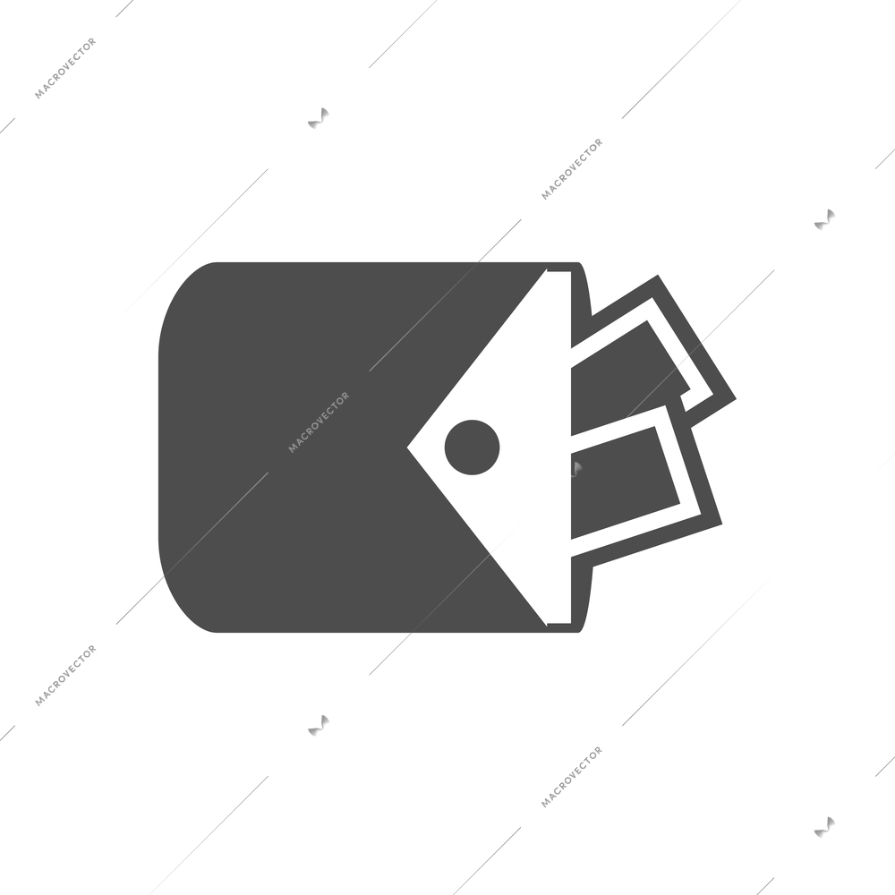 Flat icon with tickets or documents in wallet vector illustration