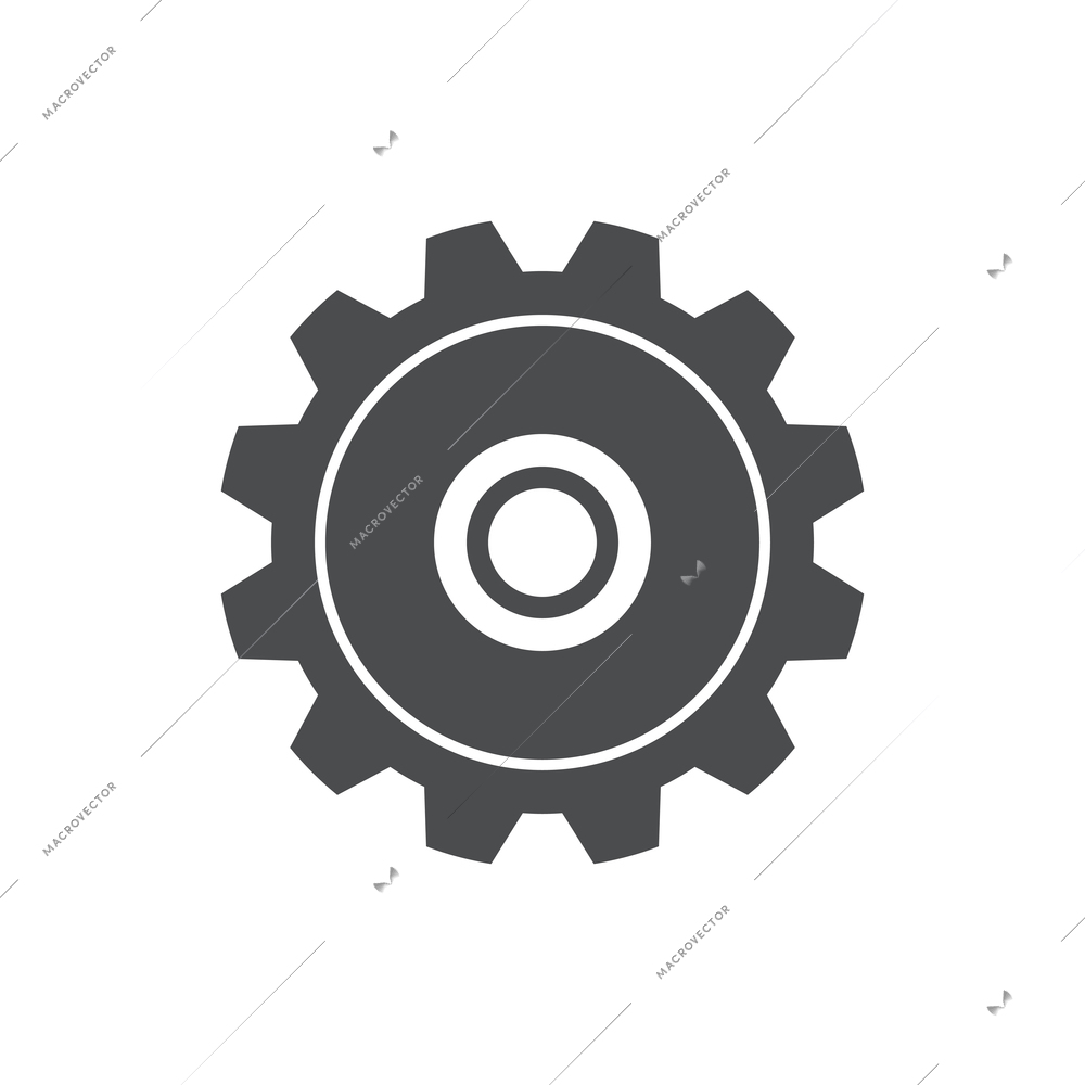 Flat cogwheel gear icon vector illustration