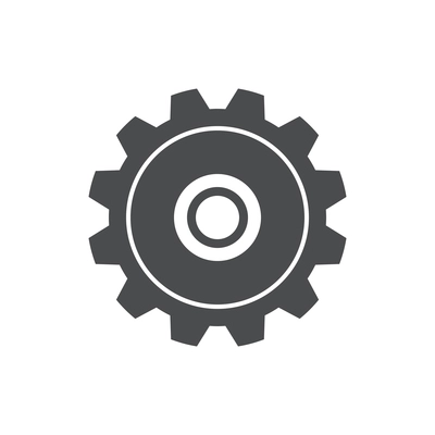 Flat cogwheel gear icon vector illustration