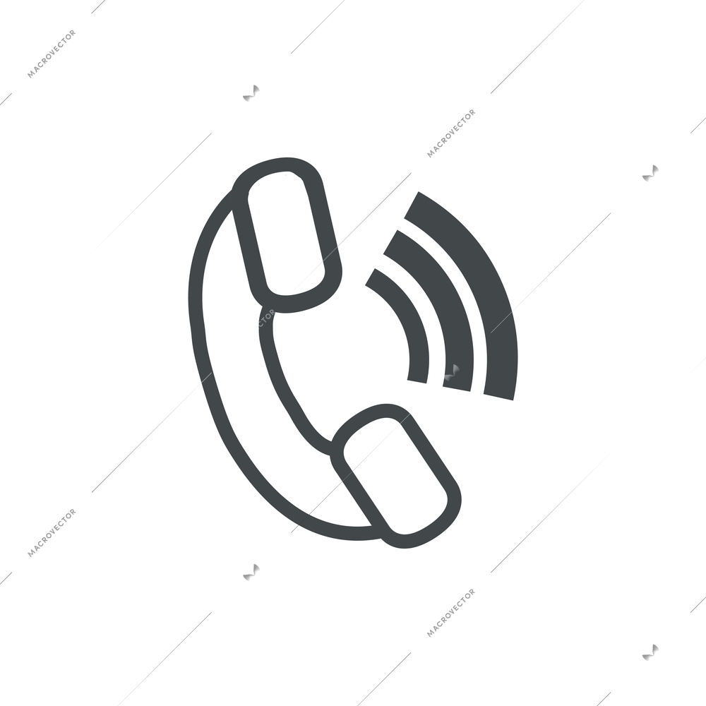 Phone call flat simple icon on white background vector illustration