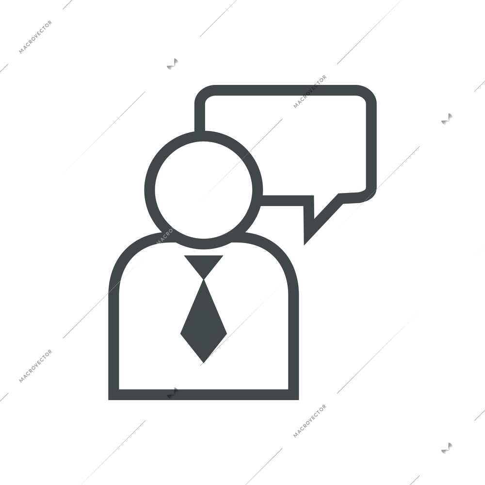 Customer support service contact us flat icon with character and speech bubble vector illustration