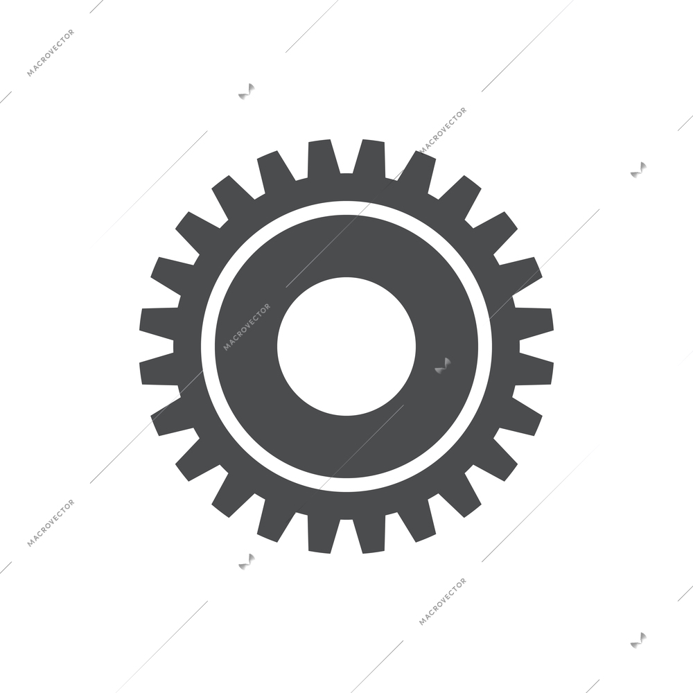 Cogwheel setting symbol flat icon vector illustration