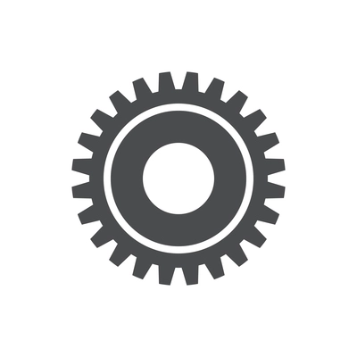 Cogwheel setting symbol flat icon vector illustration