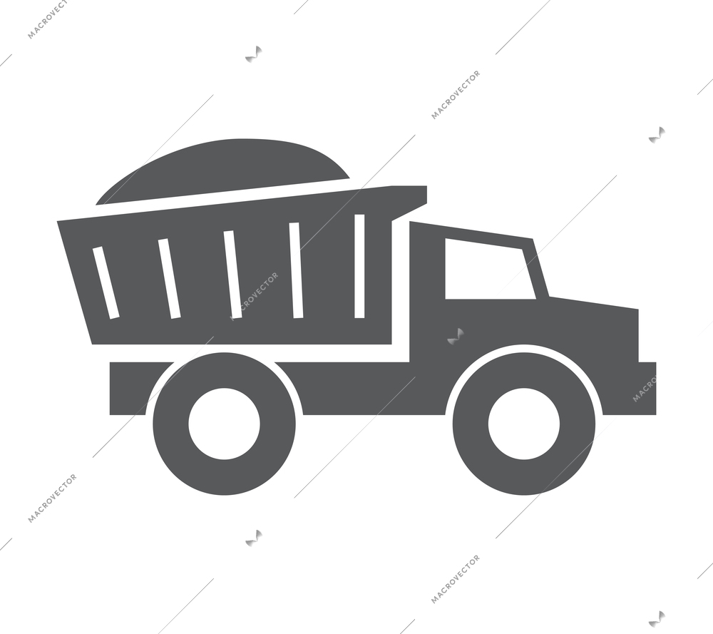 Lorry truck flat icon on white background vector illustration