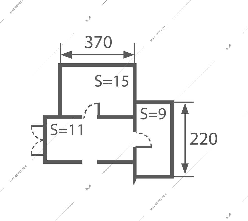 Construction icon with flat blueprint vector illustration