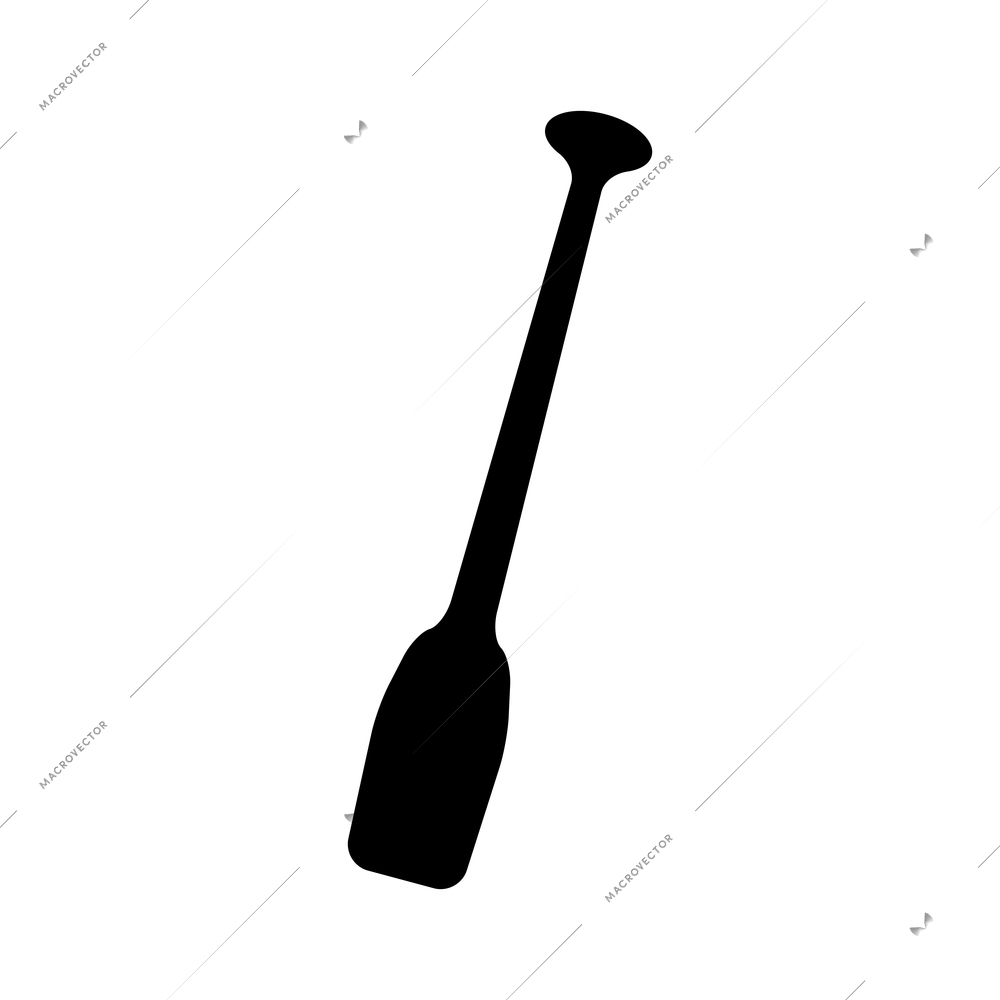 Black paddle silhouette flat icon vector illustration