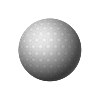 White golf ball realistic vector illustration