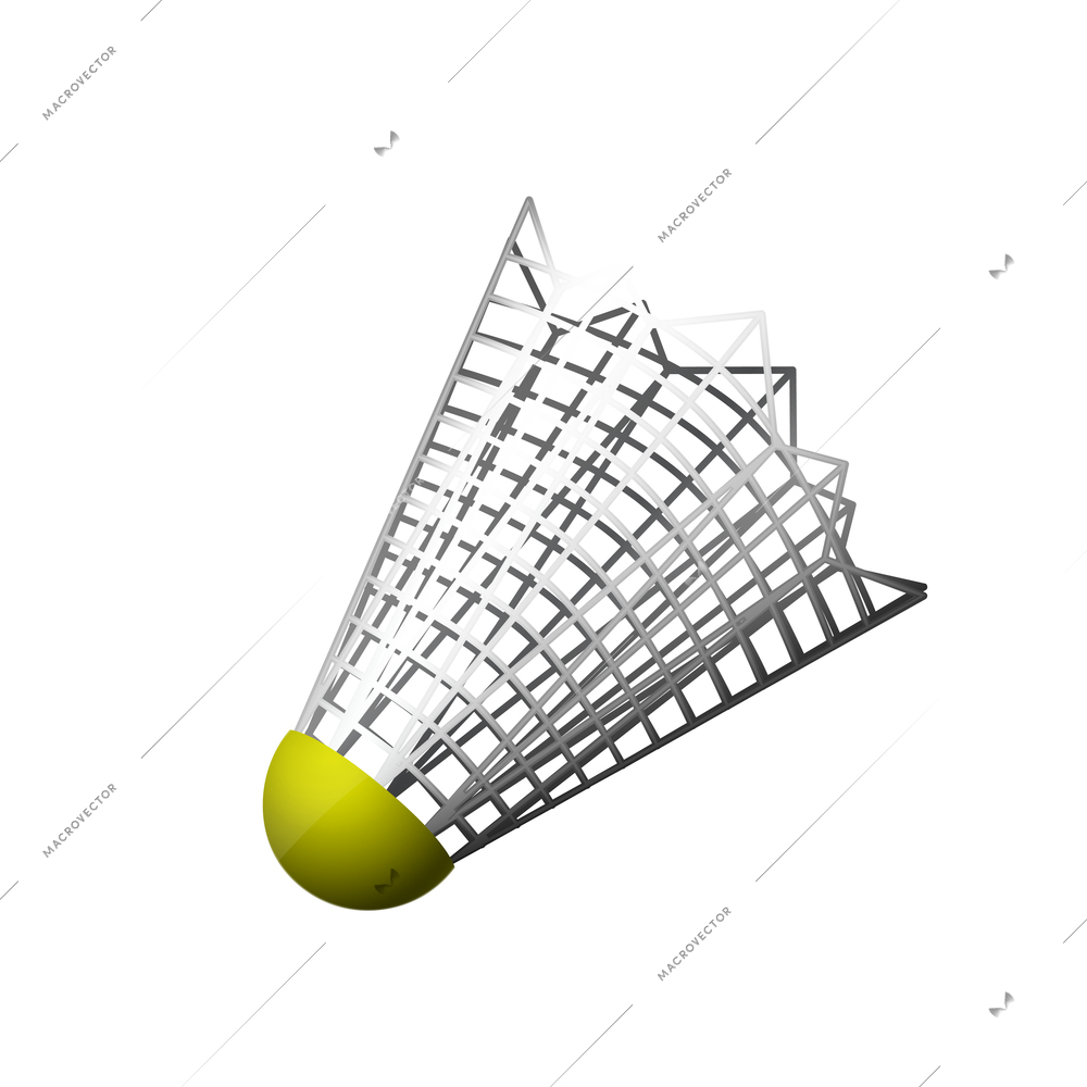 Shuttlecock for badminton realistic icon vector illustration