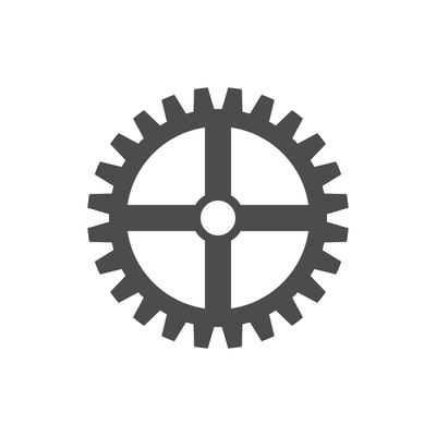 Flat cogwheel gear tool icon vector illustration