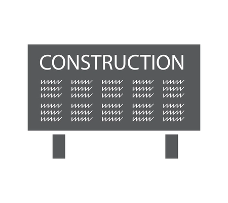 Flat board with construction plan information icon vector illustration