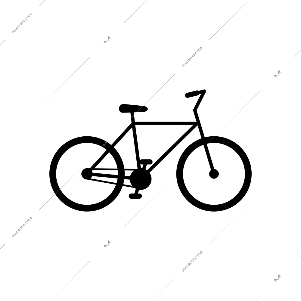 Bicycle flat black icon on white background vector illustration