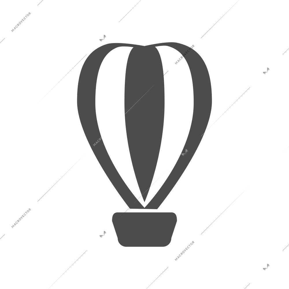 Hot air balloon flat travel recreation pictogram vector illustration