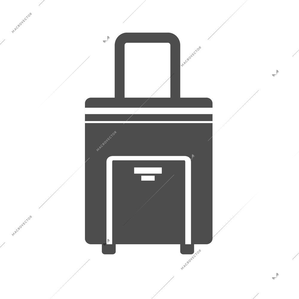 Flat pictogram with travel suitcase vector illustration