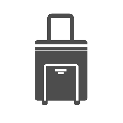 Flat pictogram with travel suitcase vector illustration