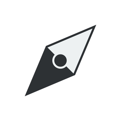 Arrow compass icon in flat style vector illustration