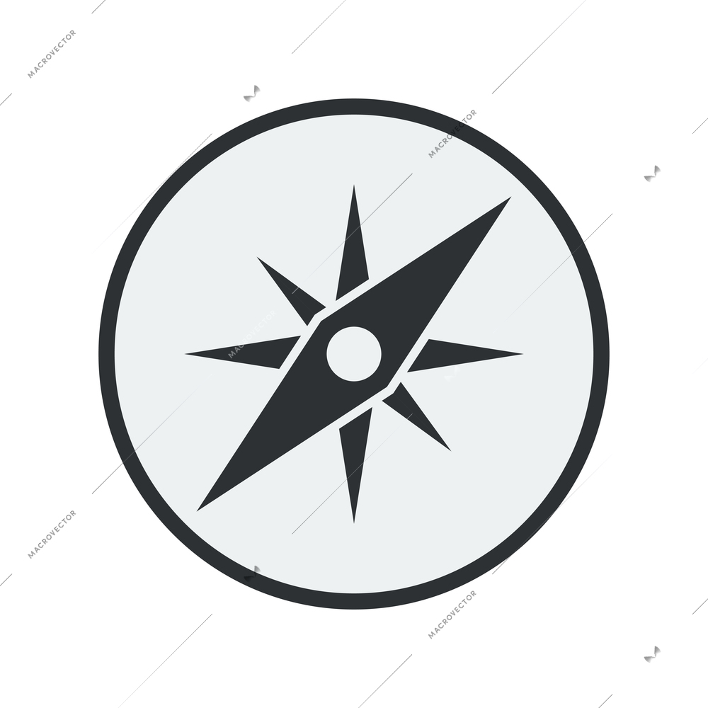 Compass icon on white background flat vector illustration