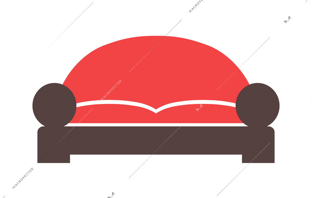 Comfortable soft sofa in flat style vector illustration