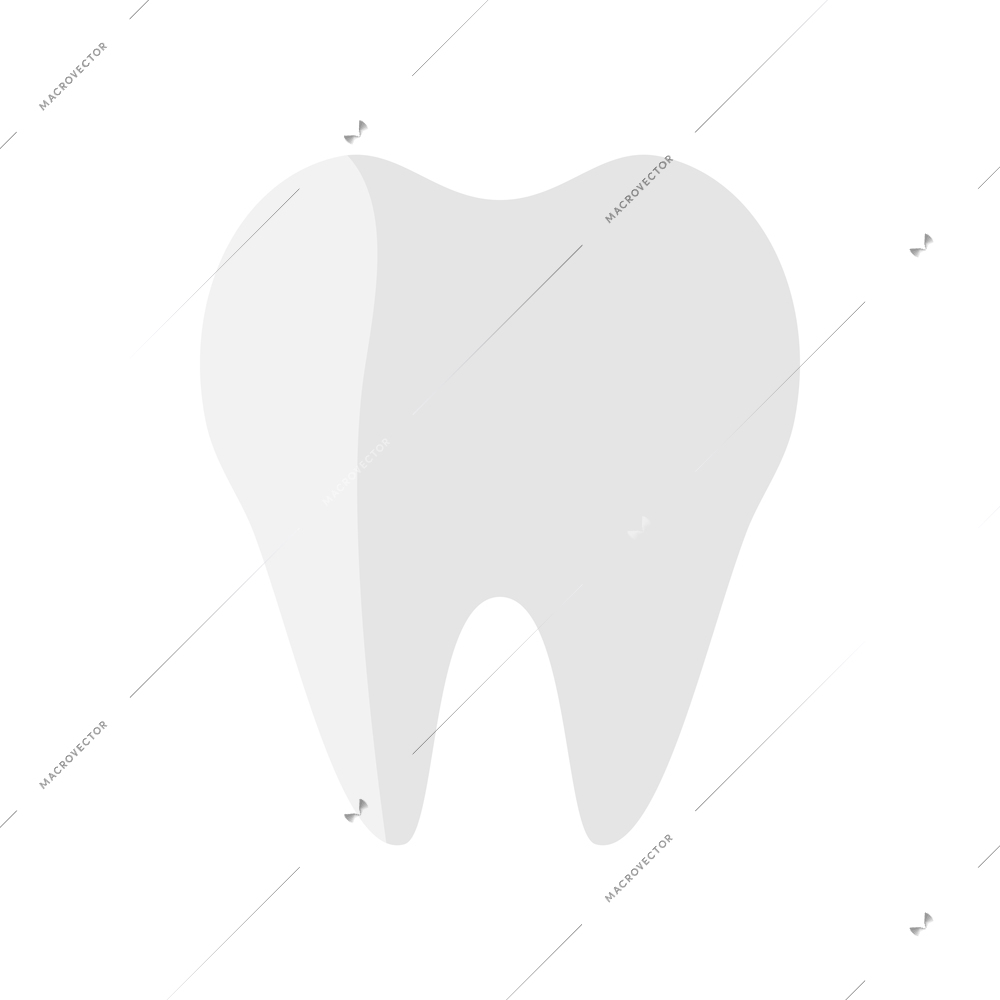 White tooth flat icon vector illustration