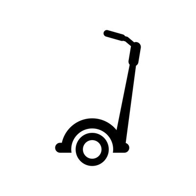 Transport black pictogram with segway side view flat vector illustration