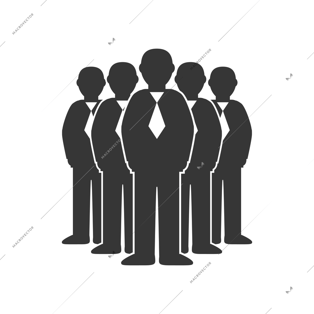 Group of business people at meeting flat icon vector illustration