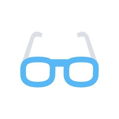 Flat icon with blue spectacles vector illustration