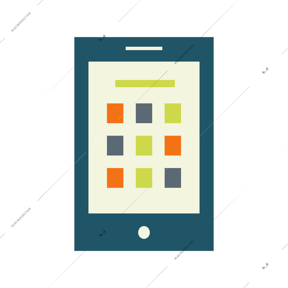 Flat smartphone with applications icon vector illustration