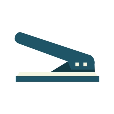 Flat side view office stapler icon on white background vector illustration