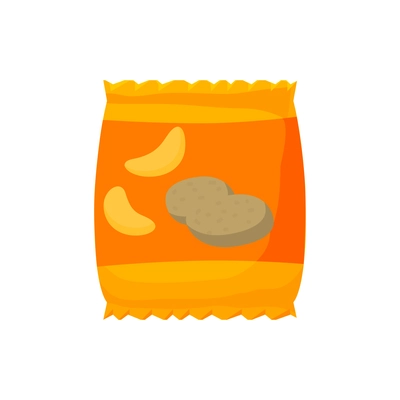 Color package of peanuts flat icon vector illustration