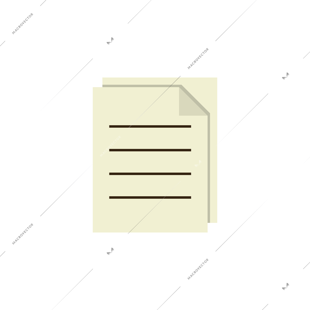 Flat icon with paper sheet document file vector illustration