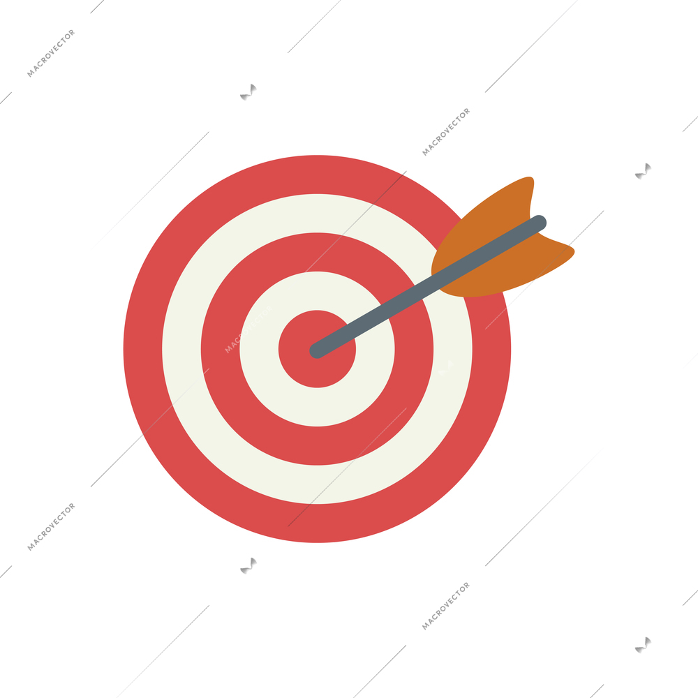 Target with arrow flat icon vector illustration