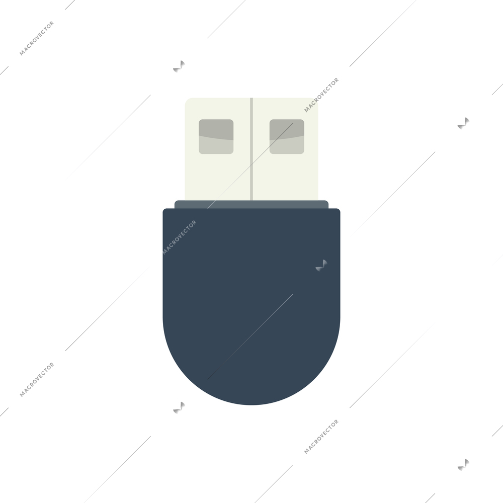 Usb flash drive in flat style vector illustration