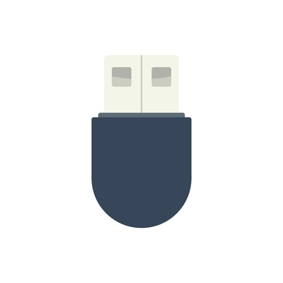 Usb flash drive in flat style vector illustration