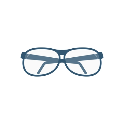 Flat design spectacles with color frame icon vector illustration