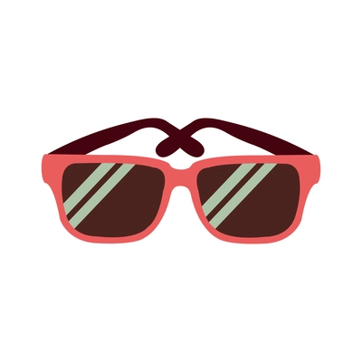 Fashionable female sunglasses flat icon vector illustration