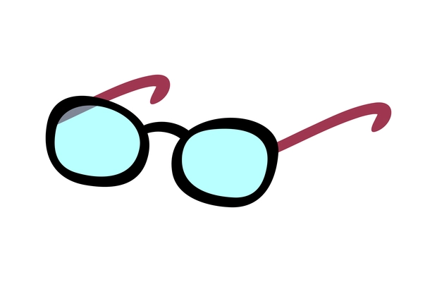 Cartoon icon with nerd glasses on white background vector illustration