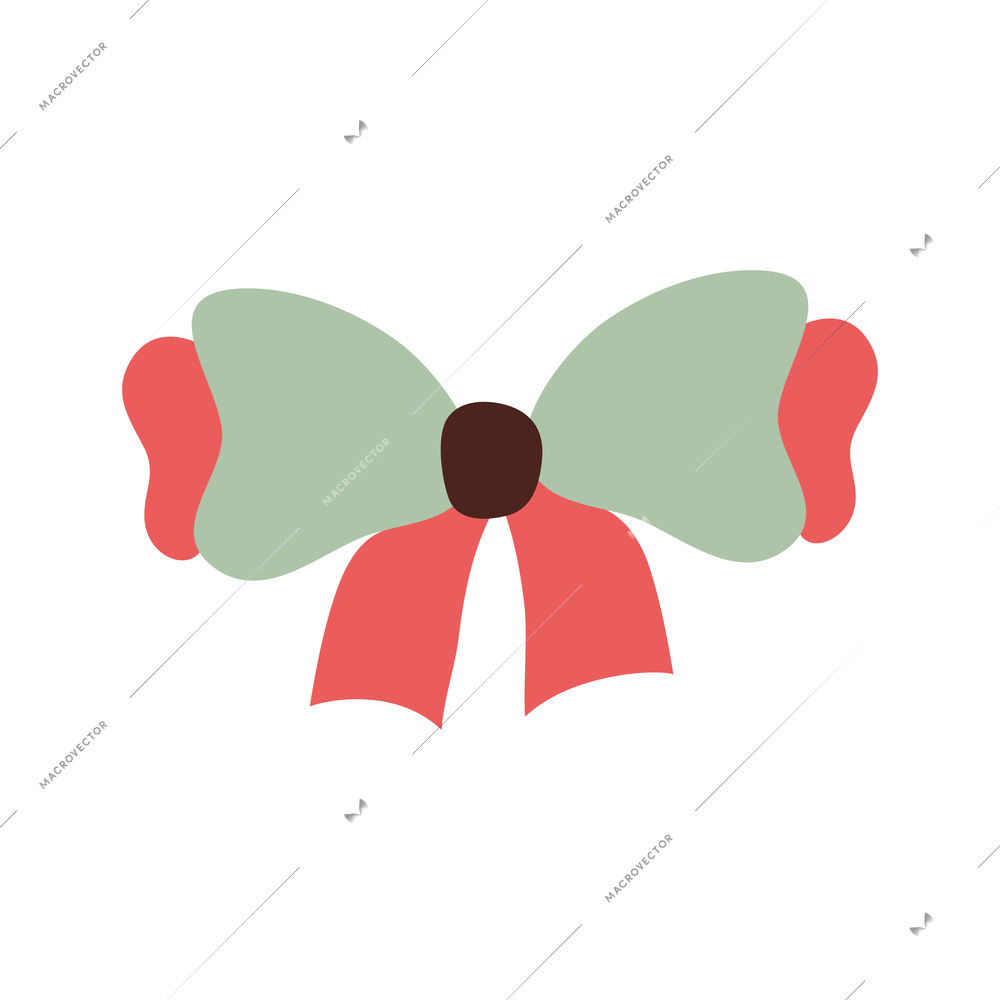 Elegant bow accessory flat icon vector illustration