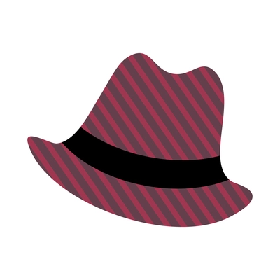 Male of female striped bucket hat cartoon vector illustration