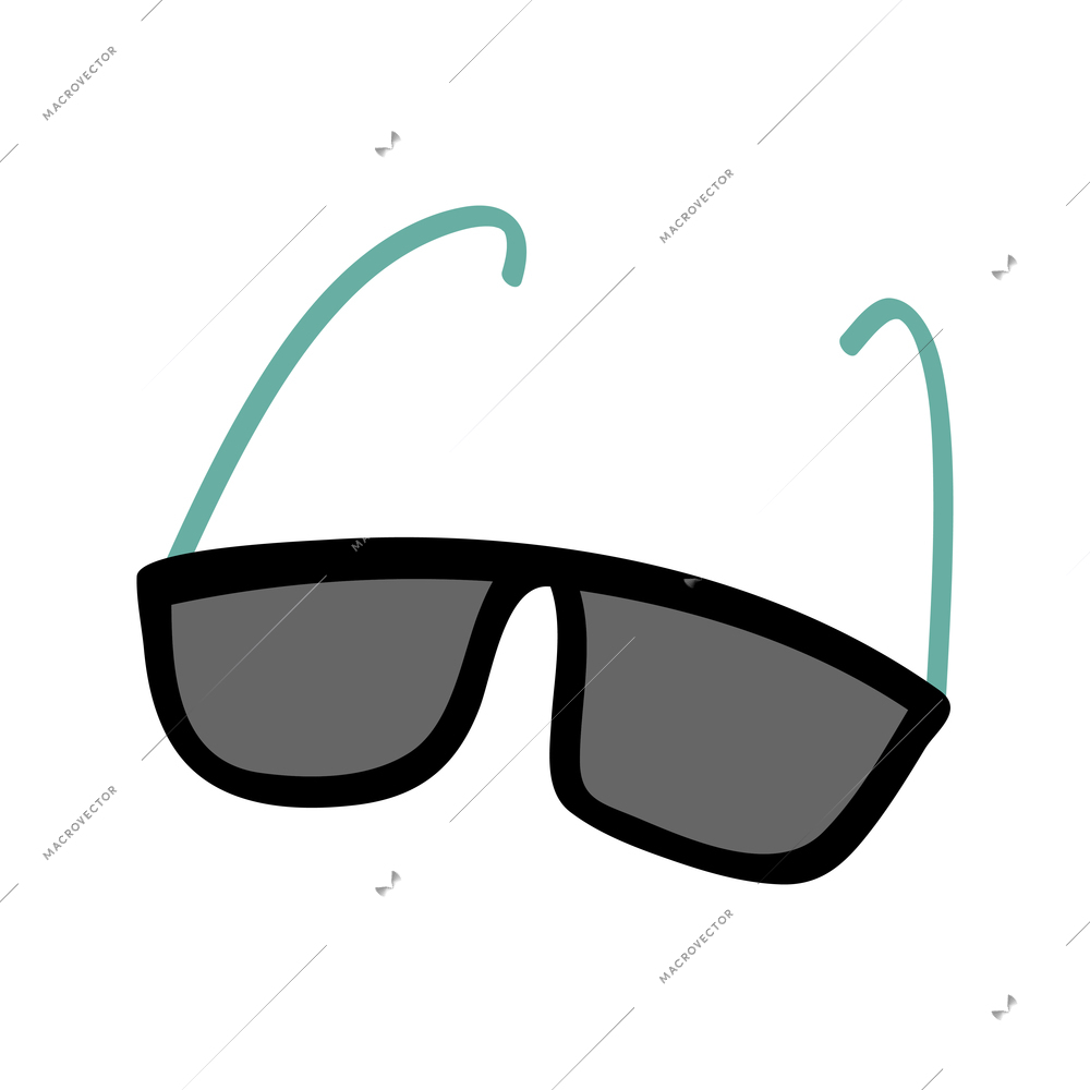 Black hipster glasses cartoon icon vector illustration