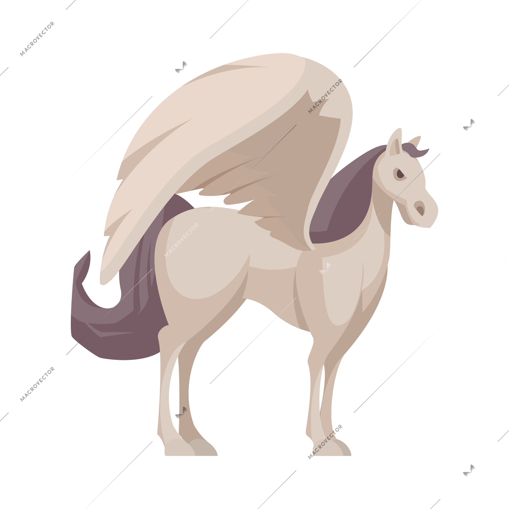 Greek gods mythical creatures composition with isolated character of creature vector illustration