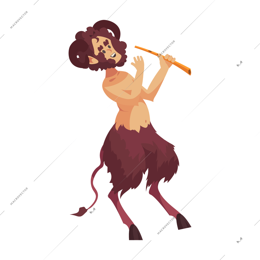 Greek gods mythical creatures composition with isolated character of creature vector illustration