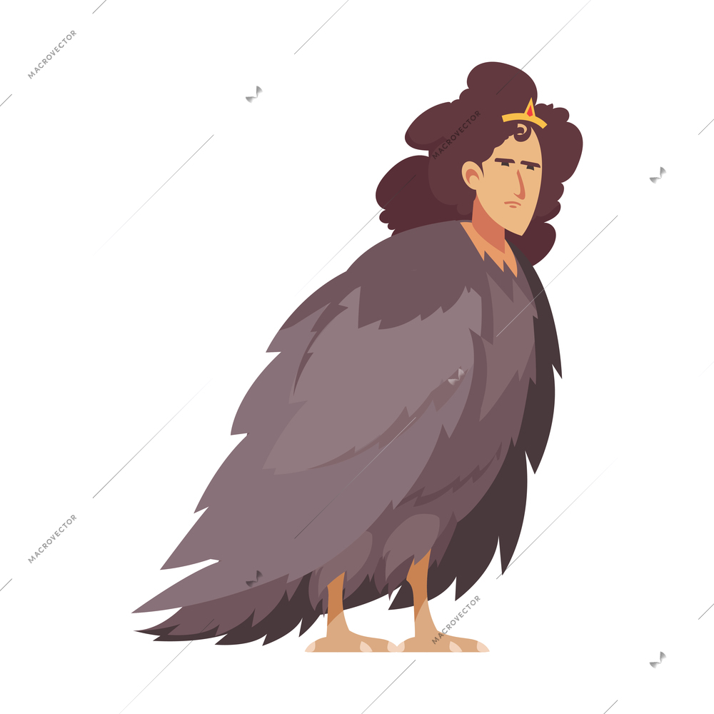 Greek gods mythical creatures composition with isolated character of creature vector illustration