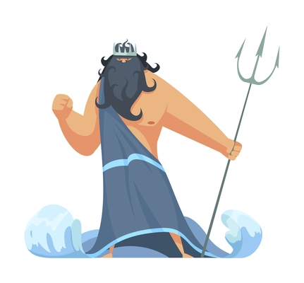 Greek gods mythical creatures composition with isolated human character of ancient god vector illustration