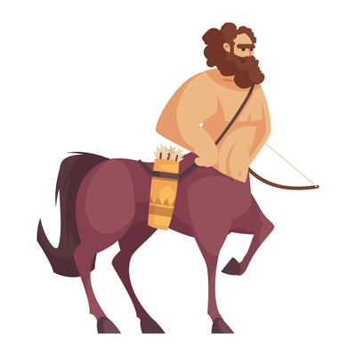 Greek gods mythical creatures composition with isolated character of creature vector illustration