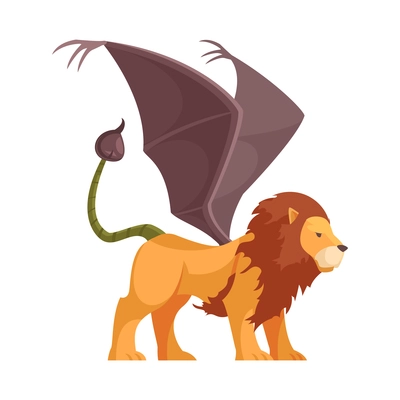 Greek gods mythical creatures composition with isolated character of creature vector illustration